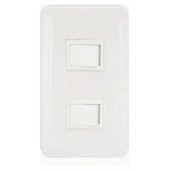 Omni P2-S13-PK 2pc 1-Way Switch in Plate (Flush Type) | Omni by KHM Megatools Corp.