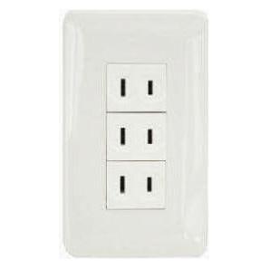 Omni P3-ER-PK 3pc Regular Outlet in Plate (Flush Type) | Omni by KHM Megatools Corp.