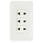 Omni P3-EU PK 3pc Universal Outlet in Plate (Flush Type) | Omni by KHM Megatools Corp.