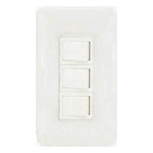 Omni P3-S13-PK 3pc 1-Way Switch in Plate (Flush Type) | Omni by KHM Megatools Corp.