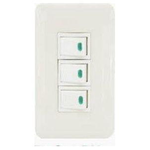 Omni P3-S14-Pk 3pc 1-Way Illuminate Switch in Plate (Flush Type) | Omni by KHM Megatools Corp.