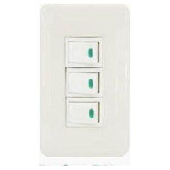 Omni P3-S14-Pk 3pc 1-Way Illuminate Switch in Plate (Flush Type) | Omni by KHM Megatools Corp.