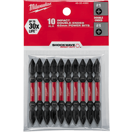 Milwaukee PH2 Philips Screwdriver Bit Double Ended 65mm (10pcs) | Milwaukee by KHM Megatools Corp.