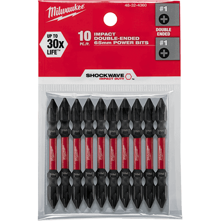 Milwaukee PH2 Philips Screwdriver Bit Double Ended 65mm (10pcs) | Milwaukee by KHM Megatools Corp.