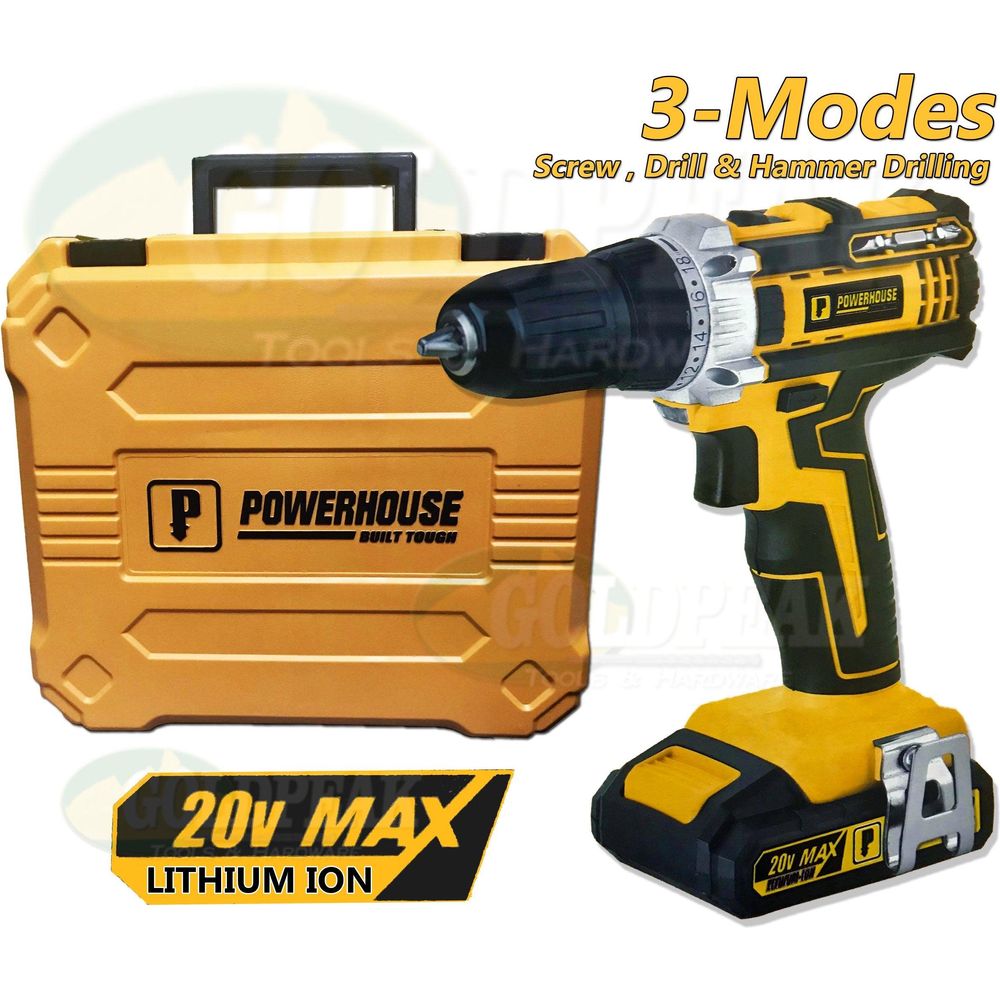 Powerhouse PHBK-20V-CIMD13MM (20V) Cordless Hammer Drill / Driver - Goldpeak Tools PH Powerhouse