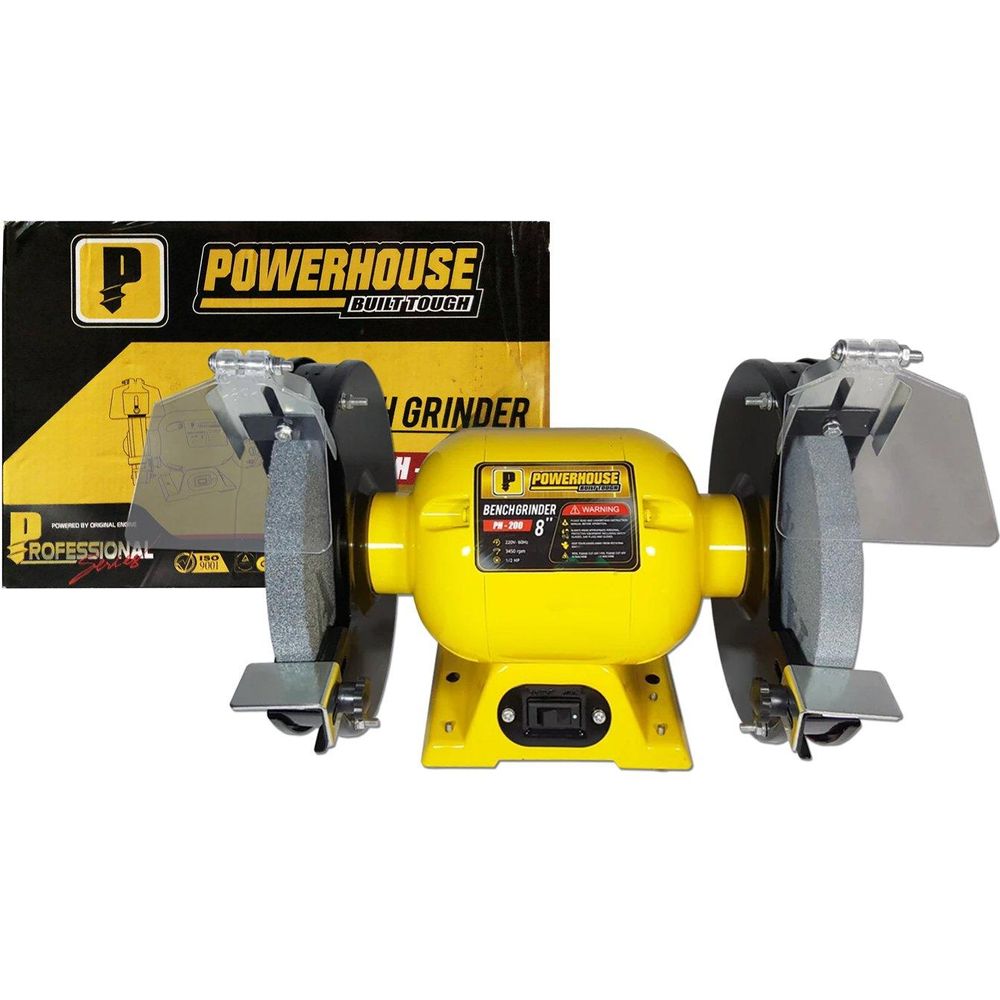 Powerhouse PH-200 Bench Grinder 8" - Goldpeak Tools PH Powerhouse