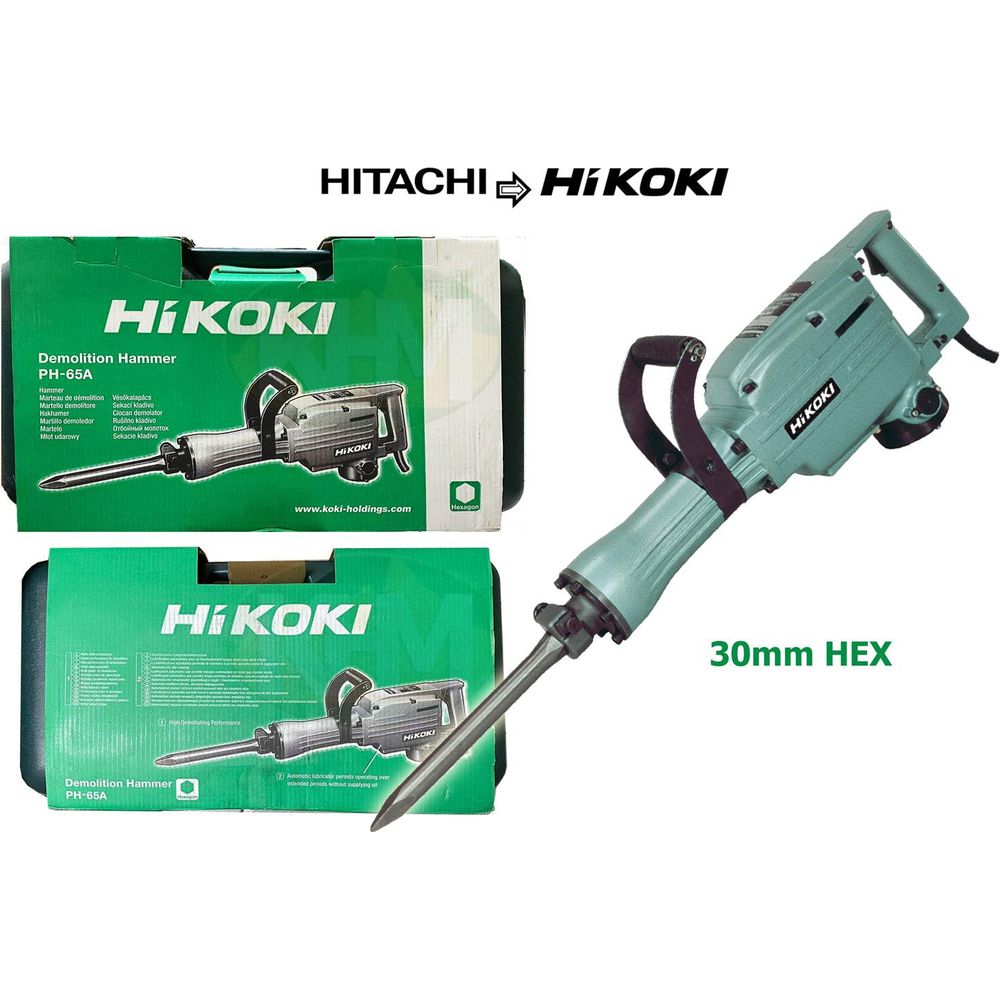 Hitachi (Hikoki) PH65A Demolition / Jack hammer 1240W 30mm HEX - KHM Megatools Corp.