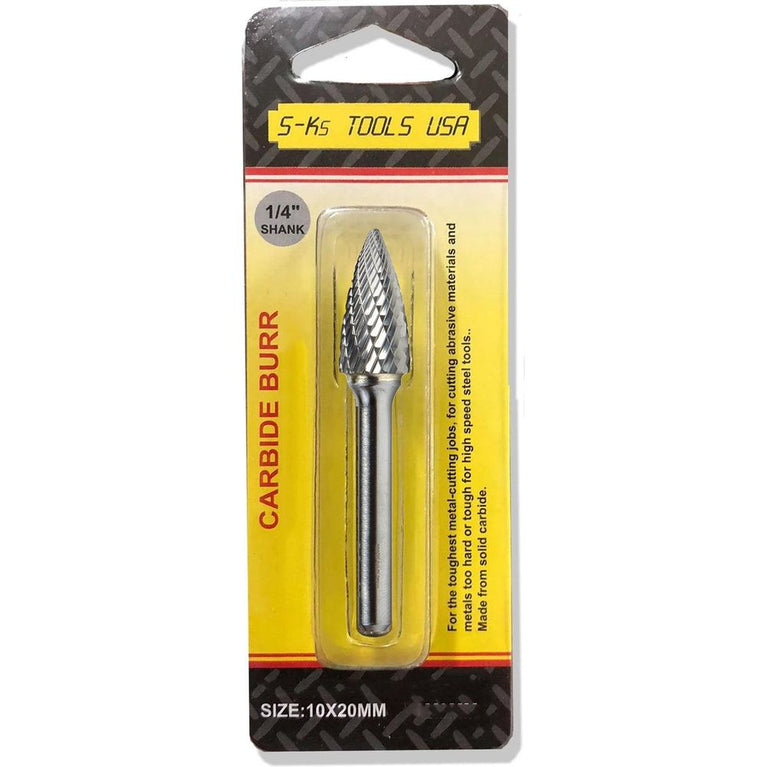 S-Ks Tools TP1020 Carbide Burrs (Tree Pointed) for Grinding | S-Ks Tools USA by KHM Megatools Corp.