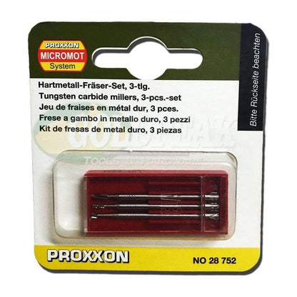 Proxxon 28-752 Tungsten Carbide Miller (3 pcs) - Goldpeak Tools PH Proxxon