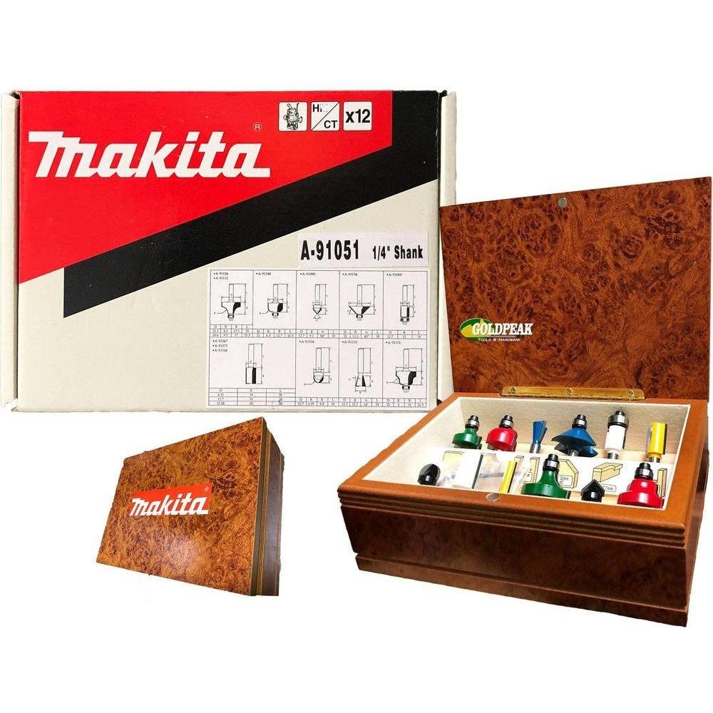 Makita Router Bit Set (A-91051) 12pcs - Goldpeak Tools PH Makita Main image