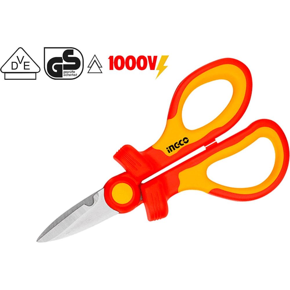 Ingco Insulated Industrial Scissors with Stainless Blade 1000V - KHM Megatools Corp.