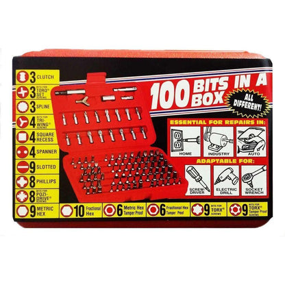 100 pcs. Screwdriver Bit Set - Goldpeak Tools PH Generic