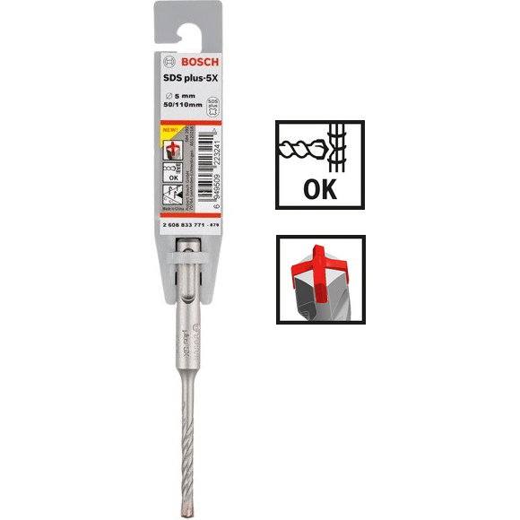 Bosch SDS-plus 5X Drill Bit (4 Cutter) - Goldpeak Tools PH Bosch Main image