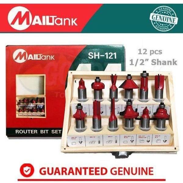 Mailtank SH-121 Router Bit Set (12pcs) - Goldpeak Tools PH Mailtank