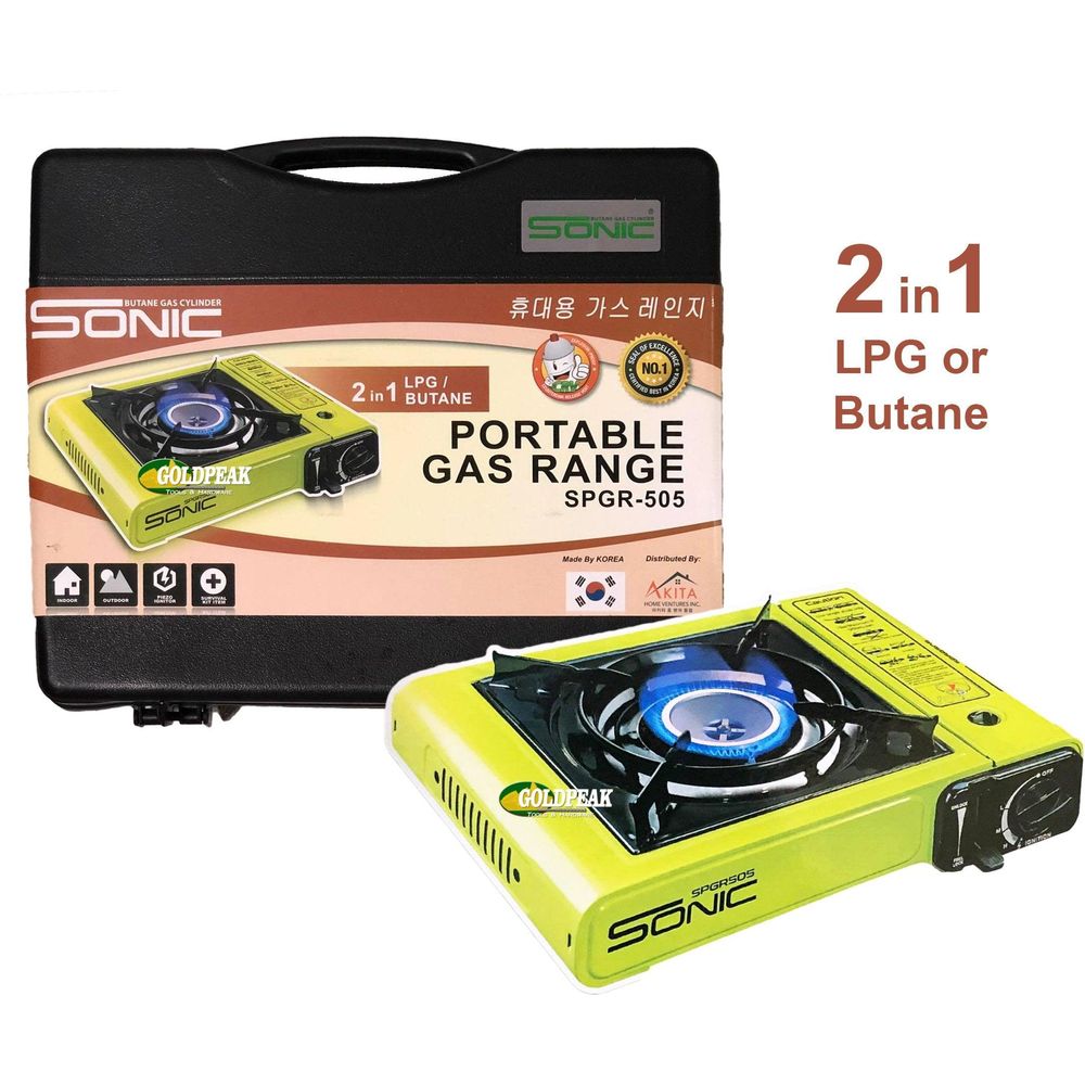 Sonic SPGR-505 2in1 Portable Gas Range (Butane/LPG) - Goldpeak Tools PH Sonic