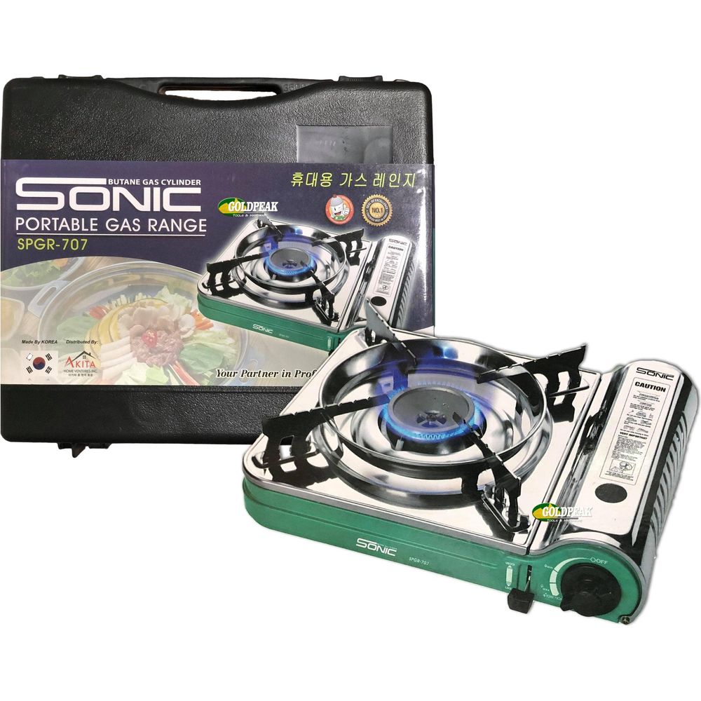 Sonic SPGR-707 Portable Stainless Gas Range (Butane) - Goldpeak Tools PH Sonic