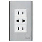 Omni SP3-WR/WU/WR-PK 2pc Regular Convenience Outlet & Universal Outlet in Stainless Plate (Wide Series) | Omni by KHM Megatools Corp.