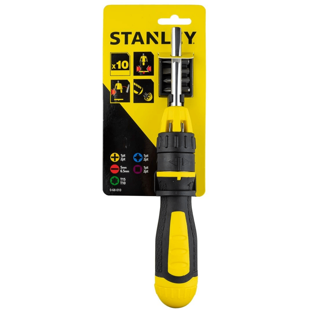 Stanley 68-010 Multibit Ratcheting Screwdriver (10 bits) | Stanley by KHM Megatools Corp.