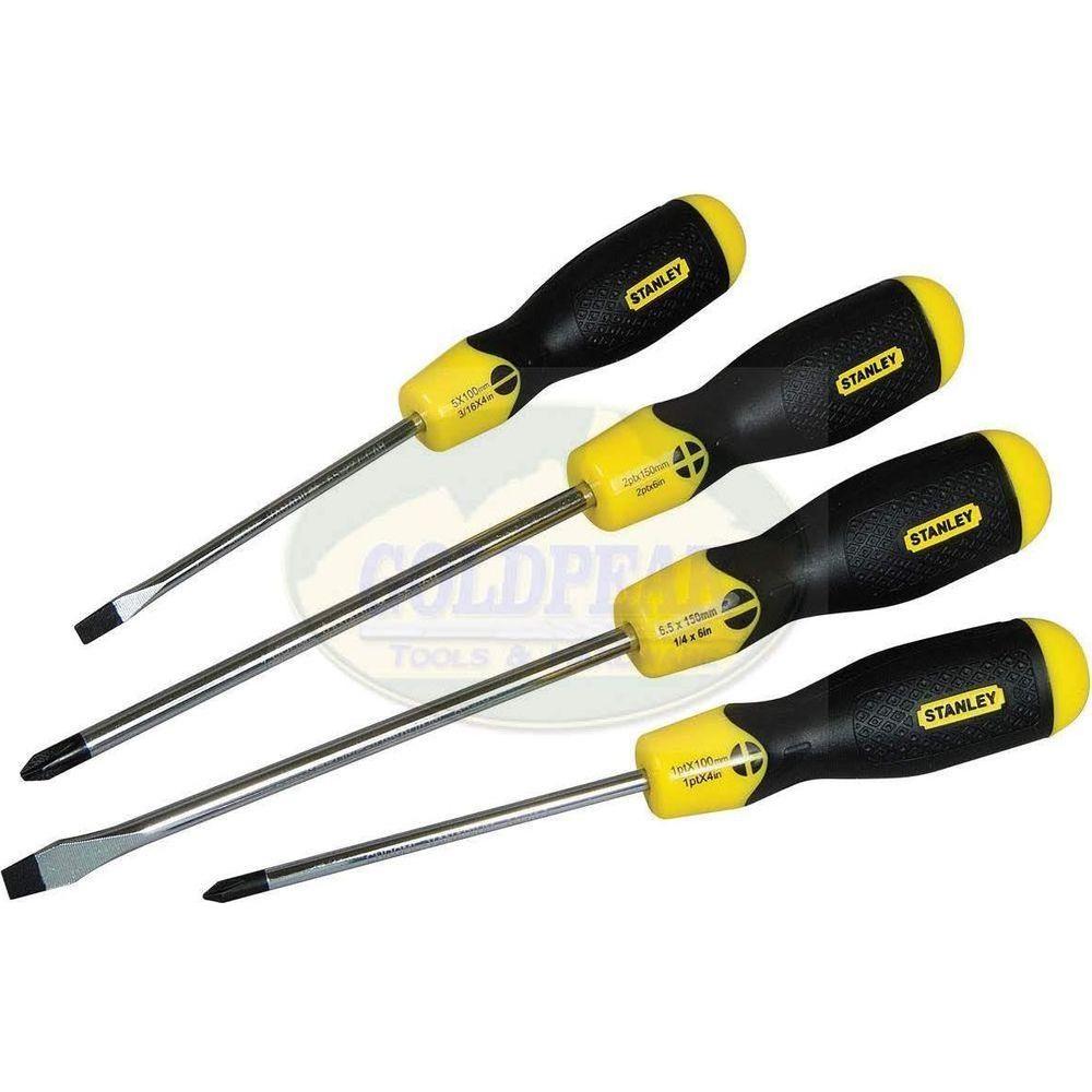 Stanley Cushion Grip Screw Driver 4 pcs. Set - Goldpeak Tools PH Stanley