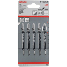 Bosch T119BO Jigsaw Blade (Tightest Curved Cut) Basic for Wood [2608630310]