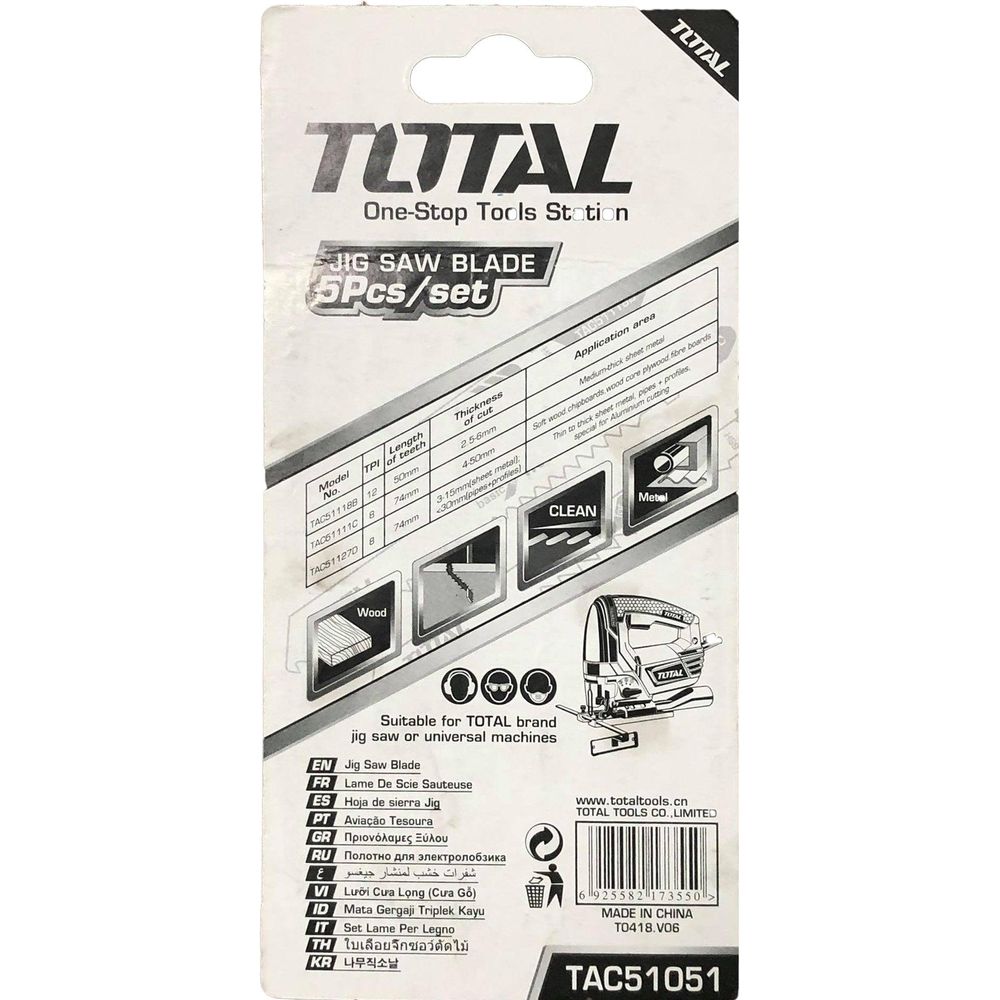 Total Jigsaw Blades - Goldpeak Tools PH Total