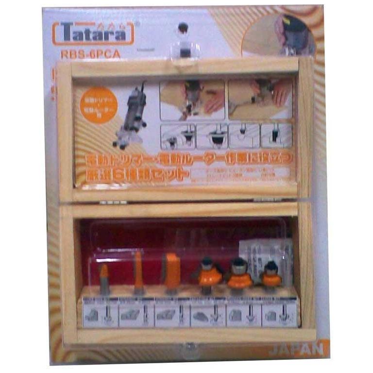 Tatara Router Bit Set 1/4" 6pcs/box - Goldpeak Tools PH Tatara