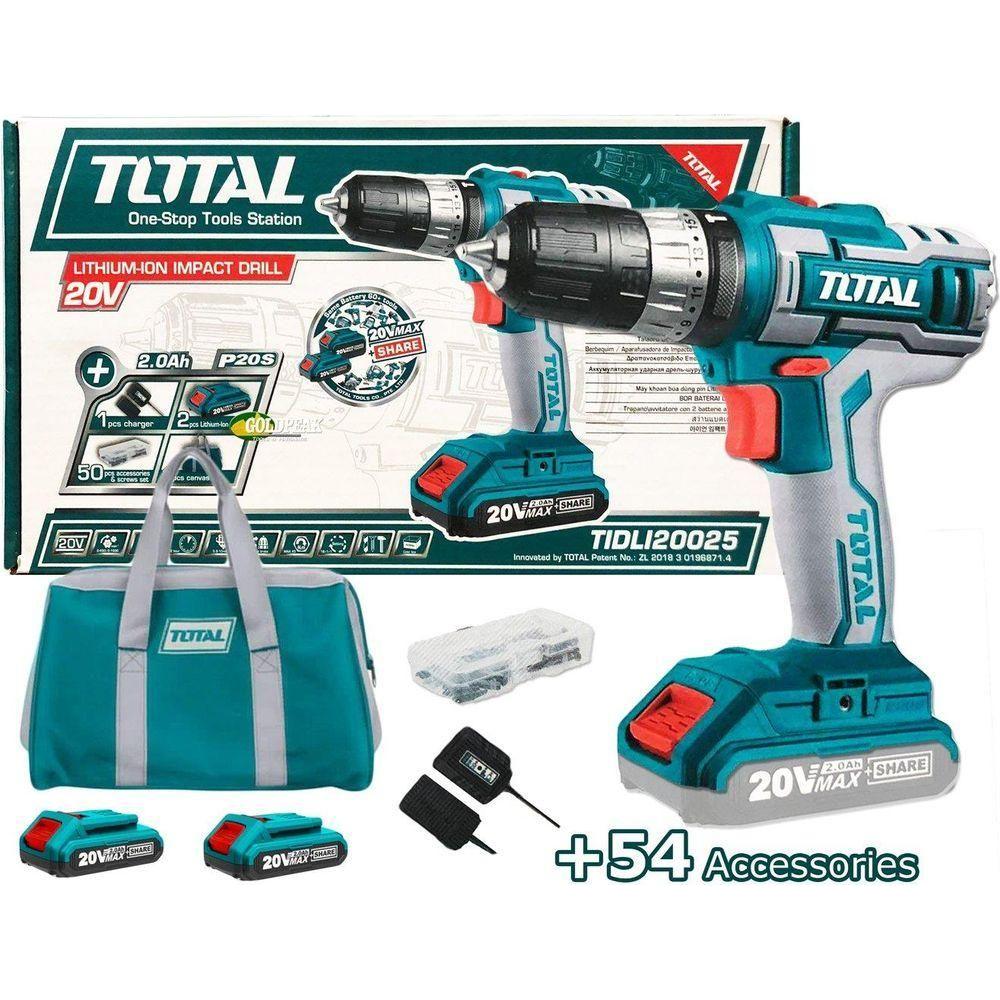 Total TIDLI20025 20V Cordless Hammer Drill - Goldpeak Tools PH Total