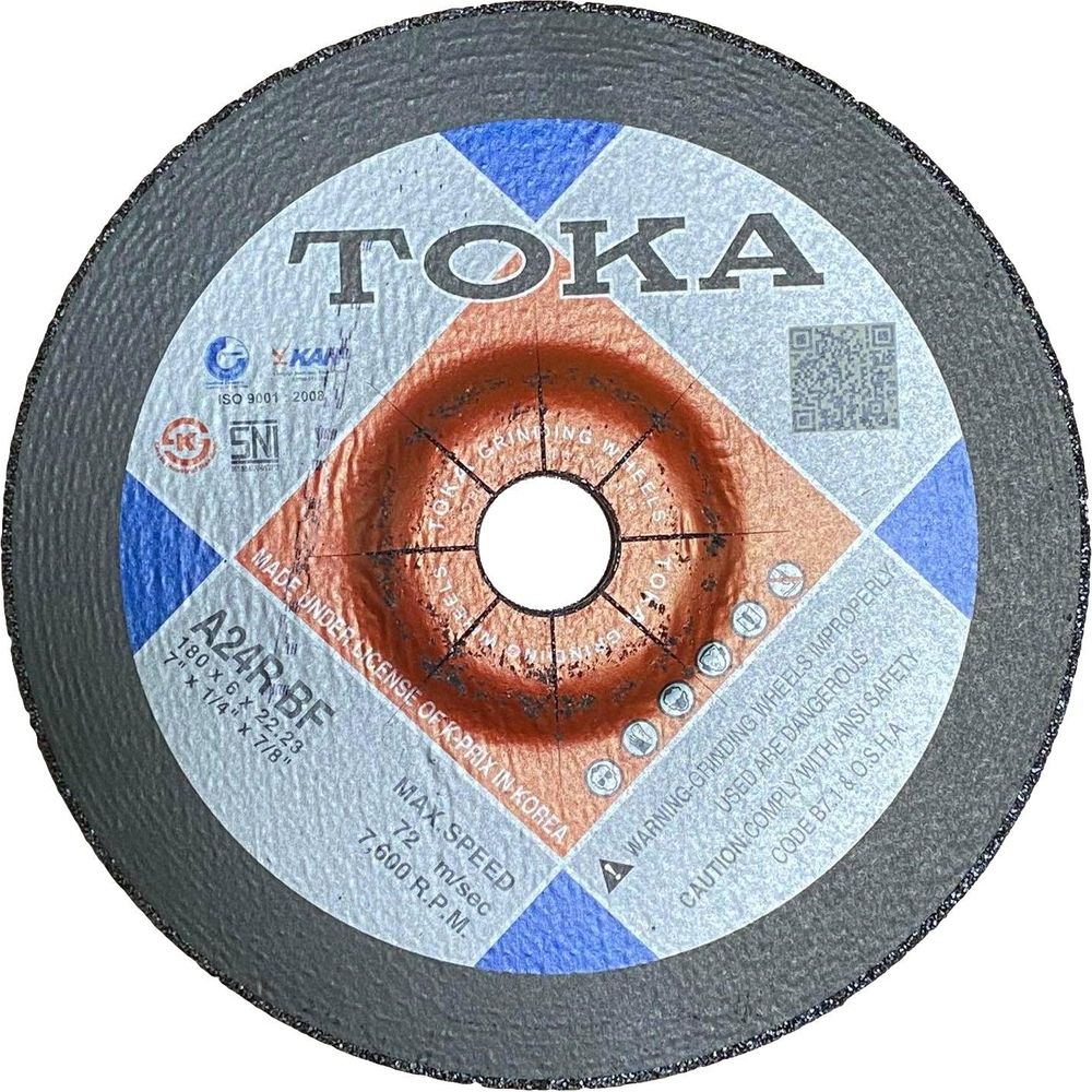 Toka A24R Depressed Center Wheel / Grinding Disc (2Ply Type 27) | Toka by KHM Megatools Corp.