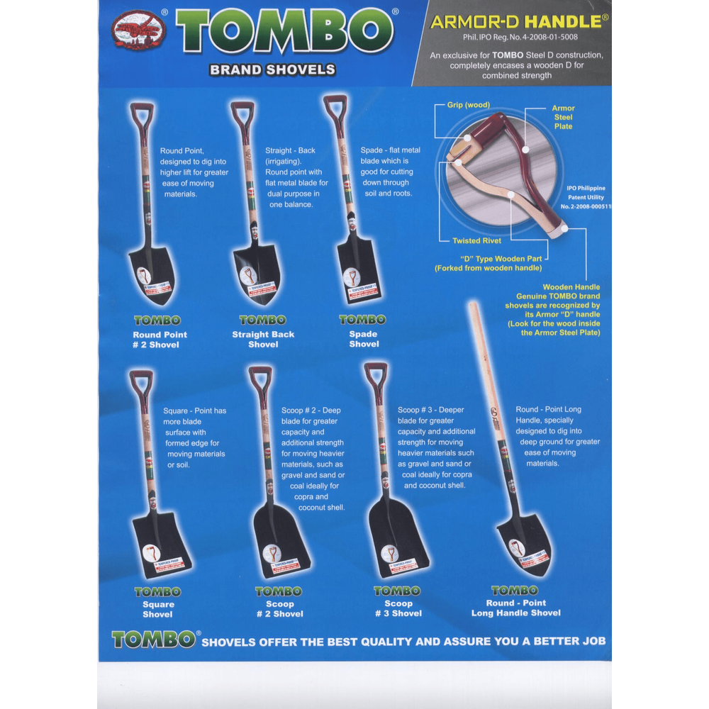 Tombo Heavy Duty Shovels | Tombo by KHM Megatools Corp.