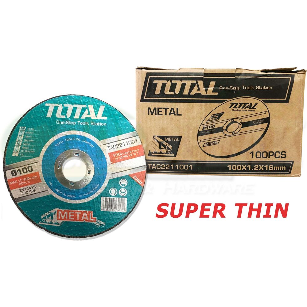 Total TAC2211001 Cut Off Wheel 4" - Goldpeak Tools PH Total