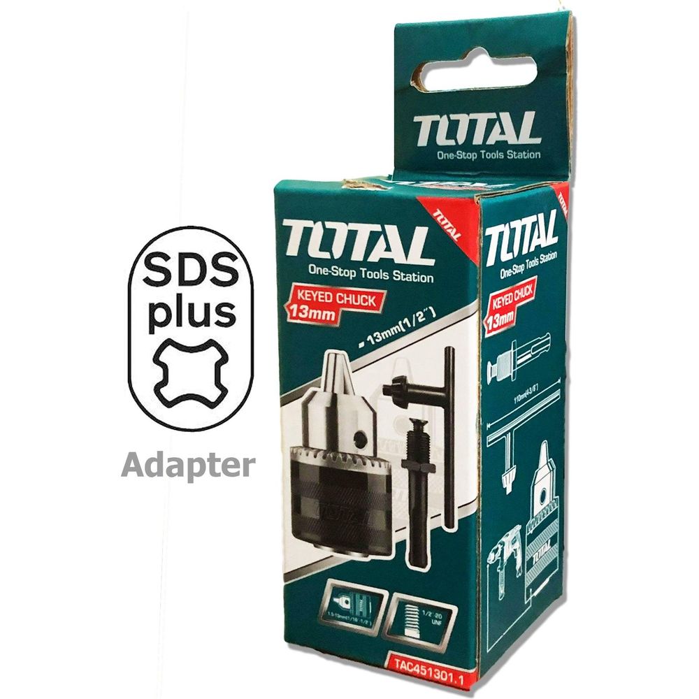 Total TAC451301 SDS-plus Adapter with Drill Chuck - Goldpeak Tools PH Total