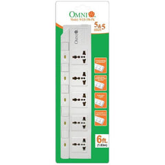 Omni WED-350 Extension Cord Set 5-Gang with Individual Switch | Omni by KHM Megatools Corp.