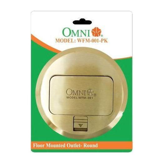 Omni WFM-001 Floor Mounted Outlet Round 16A 250V - Duplex Outlet | Omni by KHM Megatools Corp.