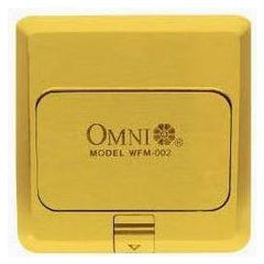 Omni WFM-002 Floor Mounted Outlet Square 16A 25V - Duplex Outlet | Omni by KHM Megatools Corp.