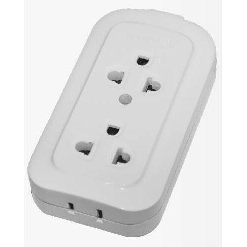 Omni WSG-002 Surface Convenience Outlet with Ground 2-Gang 10A 250V