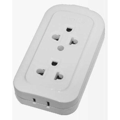 Omni WSG-002 Surface Convenience Outlet with Ground 2-Gang 10A 250V