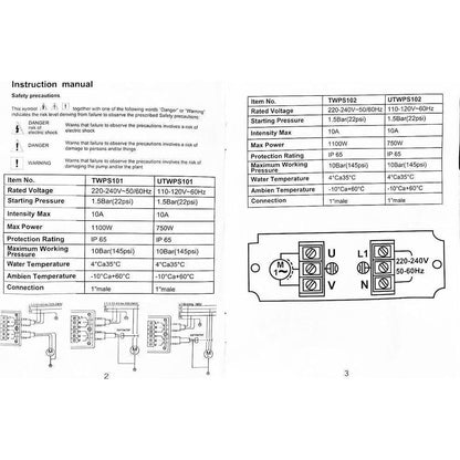 Total TWPS101 Automatic Pump Control 10A - KHM Megatools Corp.