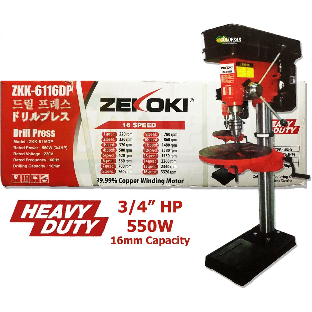 Zekoki ZKK-6116DP Drill Press - Goldpeak Tools PH Zekoki